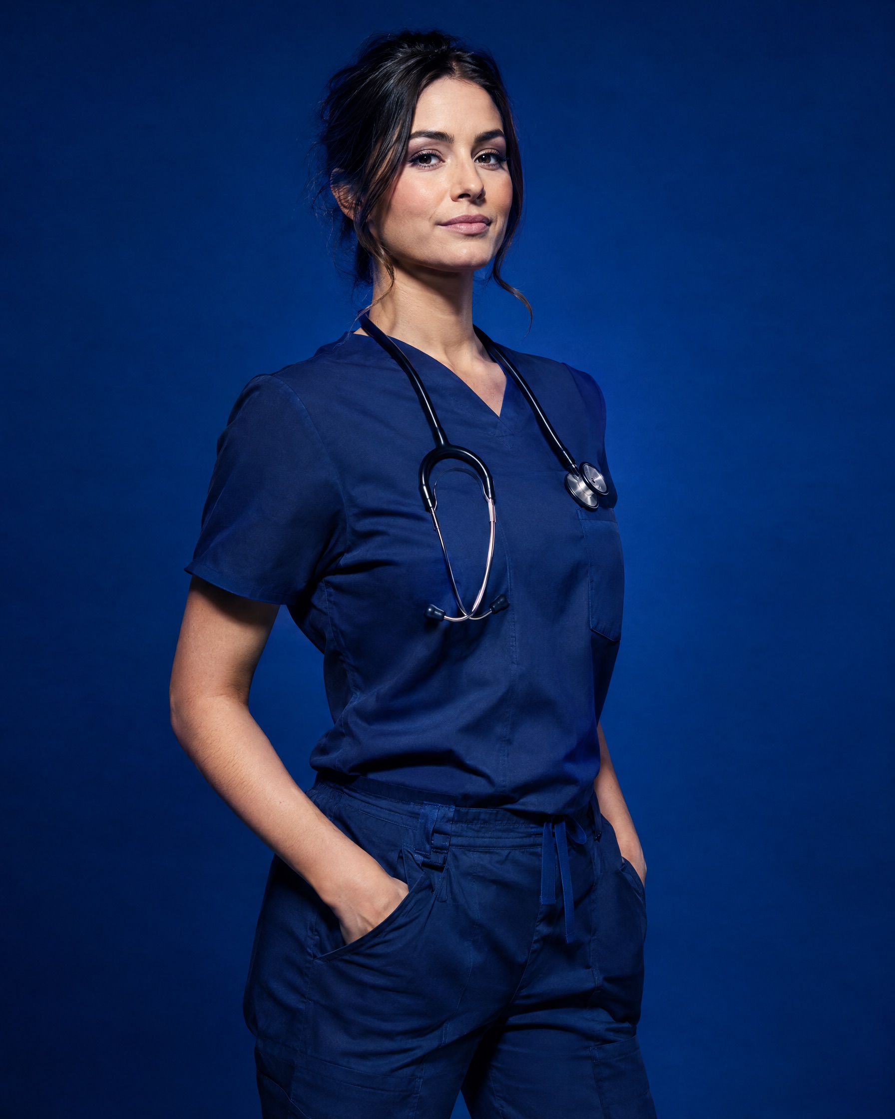 Healthcare professional in studio portrait